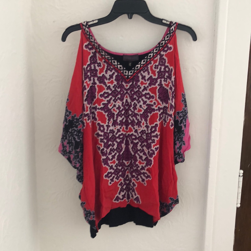 Hale Bob Multi Color Tunic Top Women's S